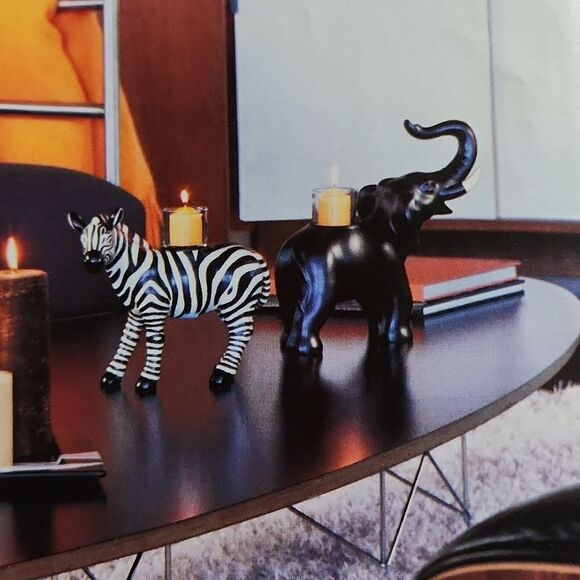 🩵PartyLite Zebra Votive/Tealight Candle Holder - Picture 15 of 16